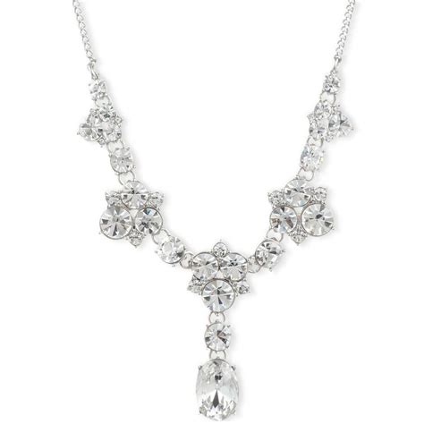 givenchy crystal cluster collar necklace